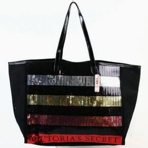 Victorias Secret Black Friday Sequin Tote Bag